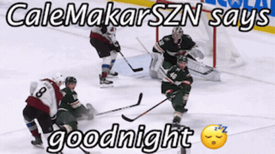 Cale Makarszn Says Goodnight While Hockey Players Are On The Ice GIF