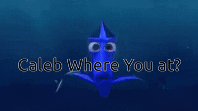 Caleb Where You At Blue Background Cartoon Eyes GIF