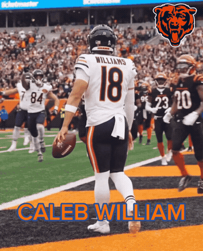 Caleb Williams Holding Football GIF