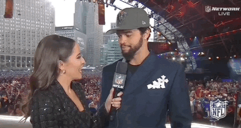 Caleb Williams In An Interview GIF