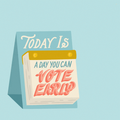 Calendar Saying Vote Early Today GIF