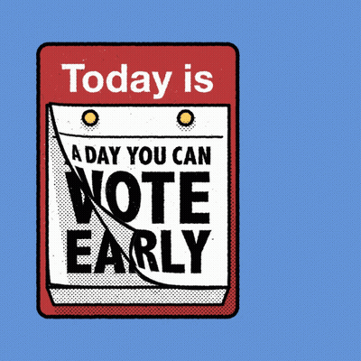 Calendar Saying Vote Early Today GIF