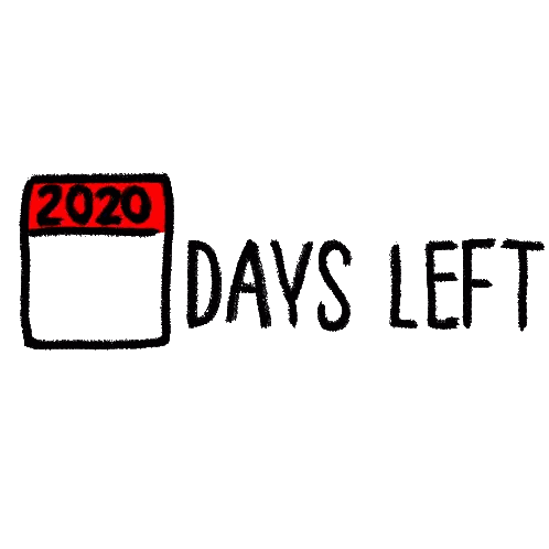 Calendar Showing Days Left Sticker