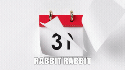 Calendar With Number 1 And Rabbit Rabbit GIF