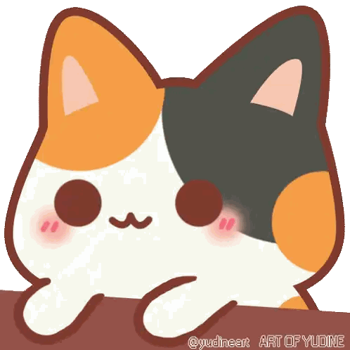 Calico Cat Art Of Yudine Sticker