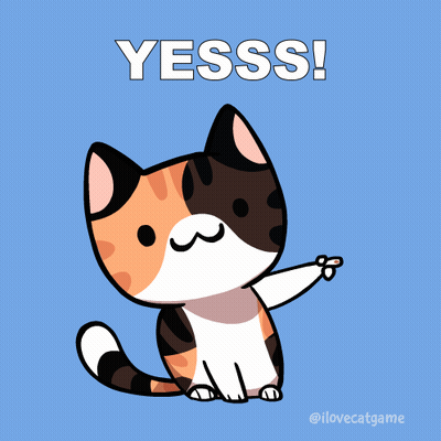 Calico Cat Saying Yesss GIF