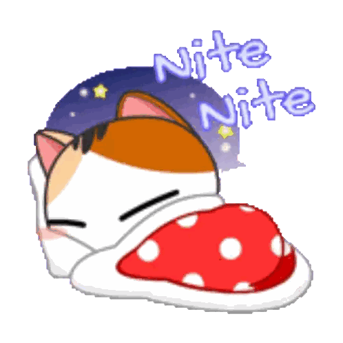 Calico Cat Sleeping Under Blanket Sticker