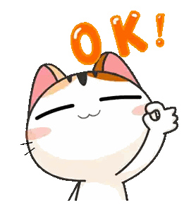 Calico Cat Thumbs Up Saying OK Sticker