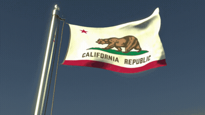 California Republic Flag With Bear And Star GIF