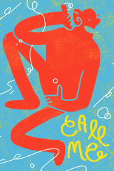 Call Me Animated Design Art Text GIF