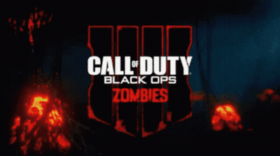 Call Of Duty Black Ops Zombies Logo Red Background GIF