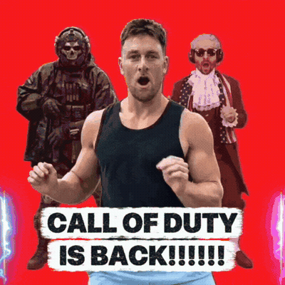 Call Of Duty Is Back Poster With Man Running GIF