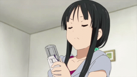 Calling Angry Anime Girl Mio Akiyama GIF
