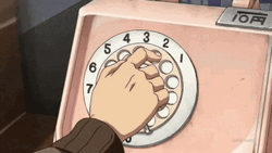 Calling Anime Dial Up Phone  GIF