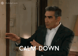 Calm Down Breathe Hands Down GIF