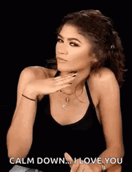 Calming Down Zendaya I Love You GIF