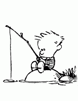 Calvin And Hobbes Funny Fishing Bite