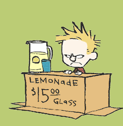 Calvin And Hobbes Grumpy Lemonade Boy