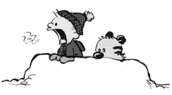 Calvin And Hobbes Snowball Throw