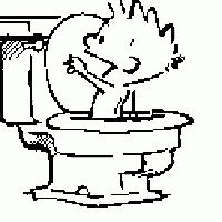 Calvin And Hobbes Toilet Flush Spin