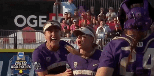 Calvin University Softball Team Celebrating GIF