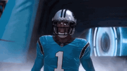Cam Newton Chest Opening Gesture GIF