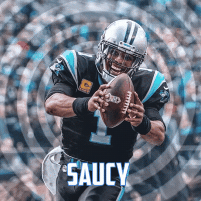Cam Newton Holding Football GIF