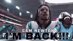 Cam Newton Screaming I'm Back GIF