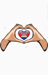 Cambodia Flag Peace Out Sign  GIF