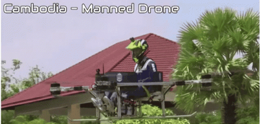 Cambodia Manned Drone GIF