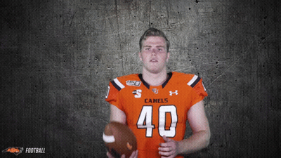 Camel Football Player Holding Ball GIF