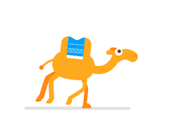 Camel Run Cute Cartoon
