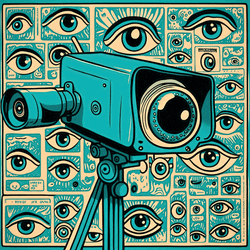 Camera Eyes Security Watching Art GIF