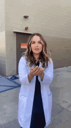 Camilla Luddington Blows Glitter Bomb GIF