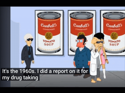 Campbell's Tomato Soup Can On Display GIF