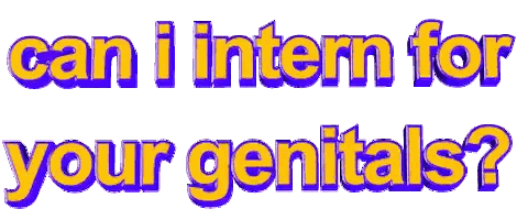 Can I Intern For Your Genitals Sign Sticker