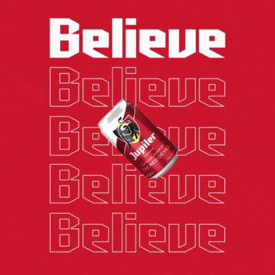 Can Of Jupiler Beer On Red Background GIF