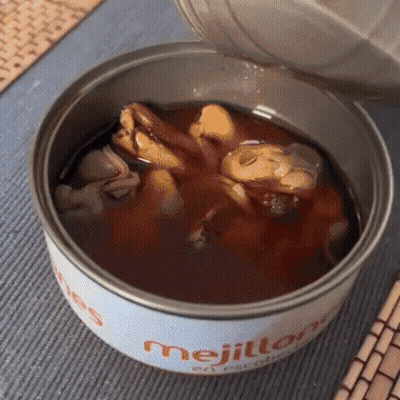 Can Of Mussels With Open Lid GIF