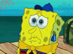Can't Hide Sadness In SpongeBob GIF