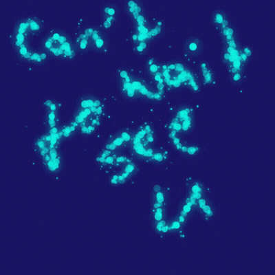 Can't Wait Glowing Bubbles GIF