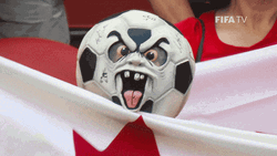 Canada Day Crazy Soccer Fan Scary Mask GIF