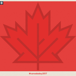 Canada Day Maple Leaf Edges Forming Digital Art GIF