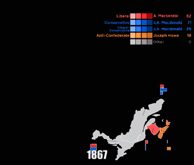 Canada Election Results Map 2021 GIF