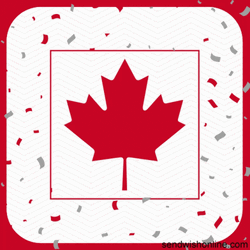Canada Maple Leaf Confetti Design GIF
