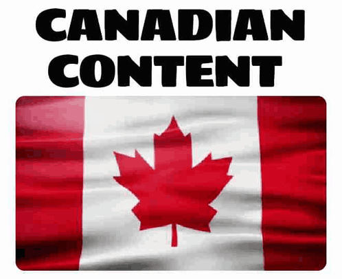 Canadian Flag With Maple Leaf And Canadian Content GIF