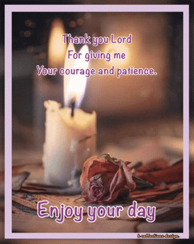 Candle And Rose Enjoy Your Day GIF