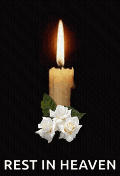 Candle And Roses Rest In Heaven GIF