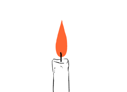Candle Creative Drawing Animation GIF