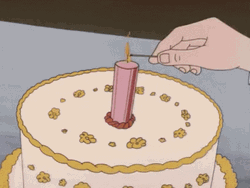 Candle Explosion Anime Happy Birthday GIF