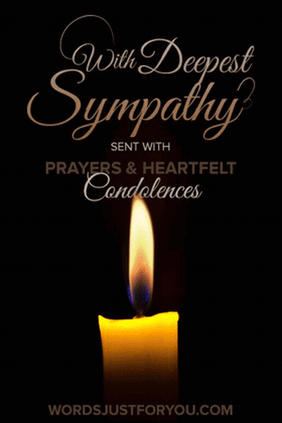 Candle Lit Dark Deepest Sympathy Prayers Heartfelt Condolences GIF